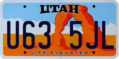 UT license plate U635JL