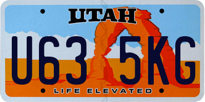 UT license plate U635KG