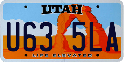 UT license plate U635LA
