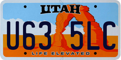 UT license plate U635LC