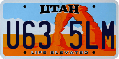 UT license plate U635LM