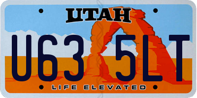 UT license plate U635LT