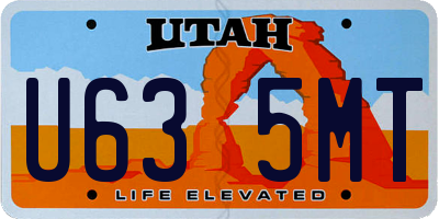UT license plate U635MT