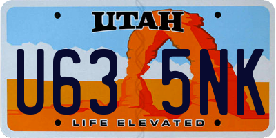 UT license plate U635NK