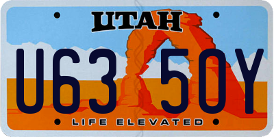 UT license plate U635OY
