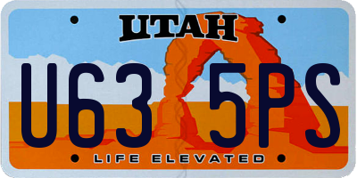 UT license plate U635PS