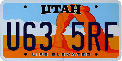 UT license plate U635RF