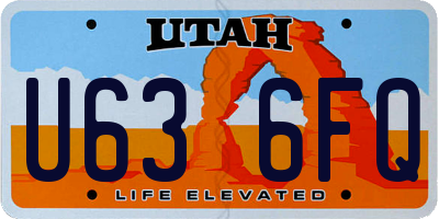 UT license plate U636FQ