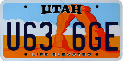 UT license plate U636GE