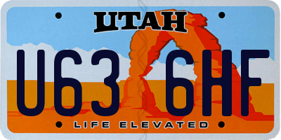 UT license plate U636HF