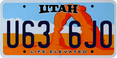 UT license plate U636JO