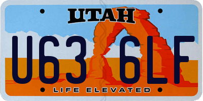 UT license plate U636LF