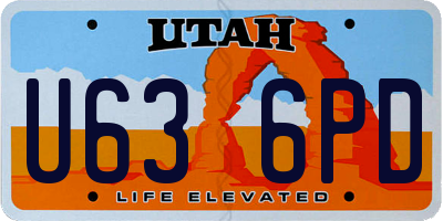 UT license plate U636PD