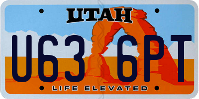 UT license plate U636PT