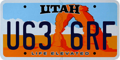 UT license plate U636RF