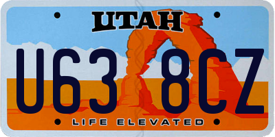 UT license plate U638CZ