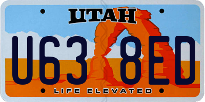 UT license plate U638ED