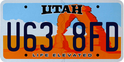 UT license plate U638FD