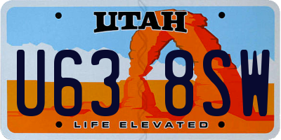UT license plate U638SW