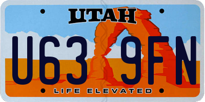 UT license plate U639FN