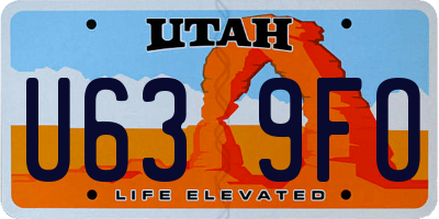 UT license plate U639FO