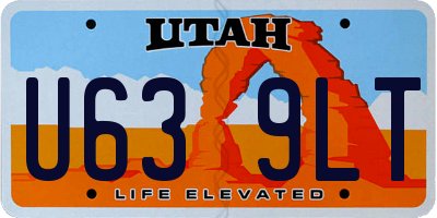 UT license plate U639LT