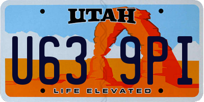 UT license plate U639PI
