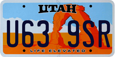 UT license plate U639SR