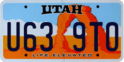 UT license plate U639TO