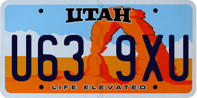 UT license plate U639XU