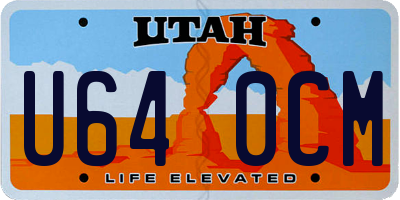 UT license plate U640CM