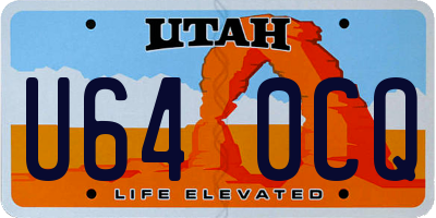 UT license plate U640CQ