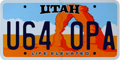 UT license plate U640PA