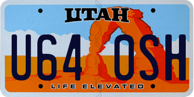 UT license plate U640SH