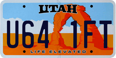 UT license plate U641FT