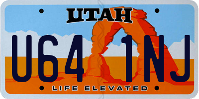 UT license plate U641NJ