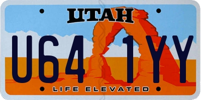 UT license plate U641YY