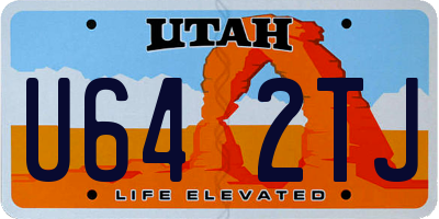 UT license plate U642TJ
