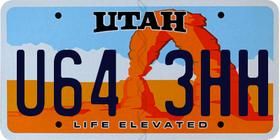 UT license plate U643HH