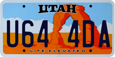 UT license plate U644DA