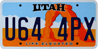 UT license plate U644PX
