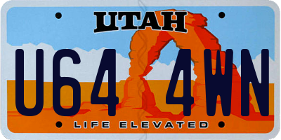 UT license plate U644WN