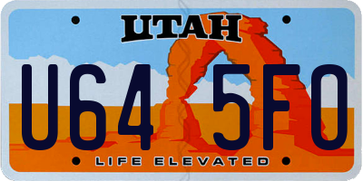 UT license plate U645FO
