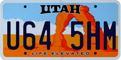 UT license plate U645HM