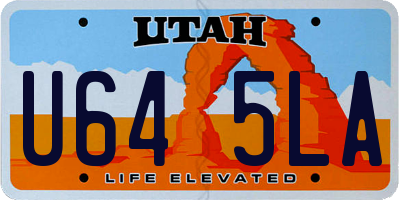 UT license plate U645LA