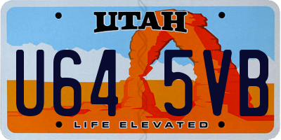 UT license plate U645VB