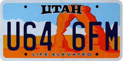 UT license plate U646FM