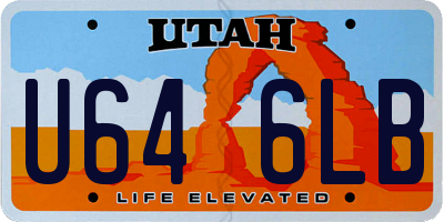 UT license plate U646LB