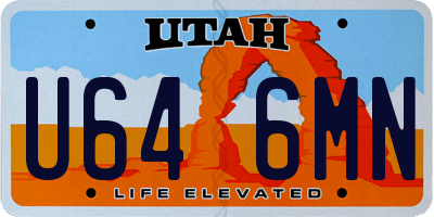 UT license plate U646MN