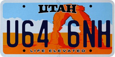UT license plate U646NH